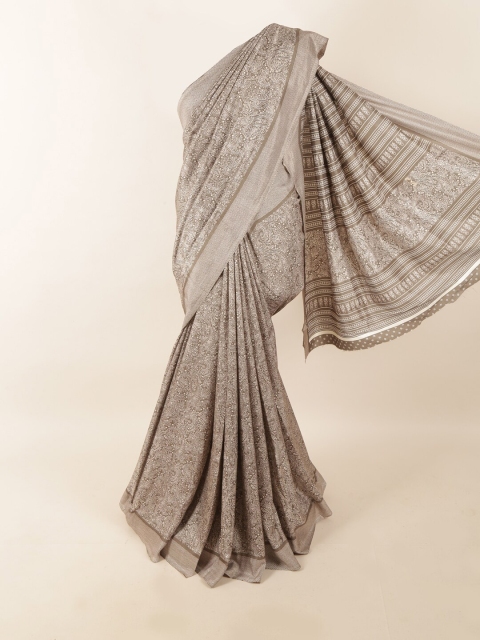 

Pothys Grey & White Ethnic Motifs Printed Saree