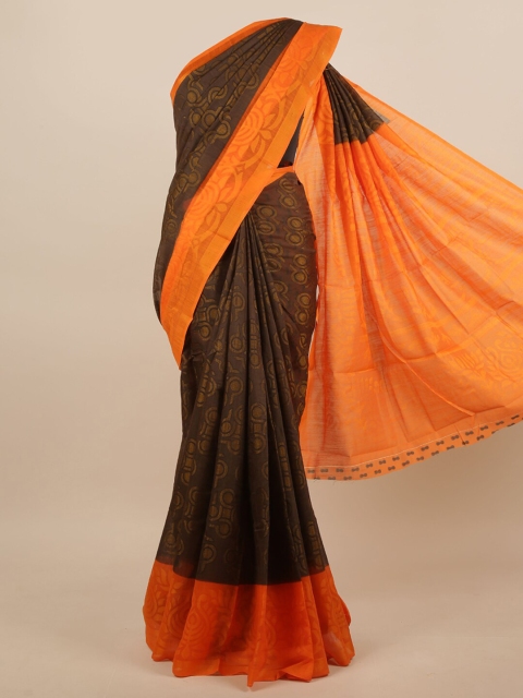 

Pothys Brown & Red Floral Saree