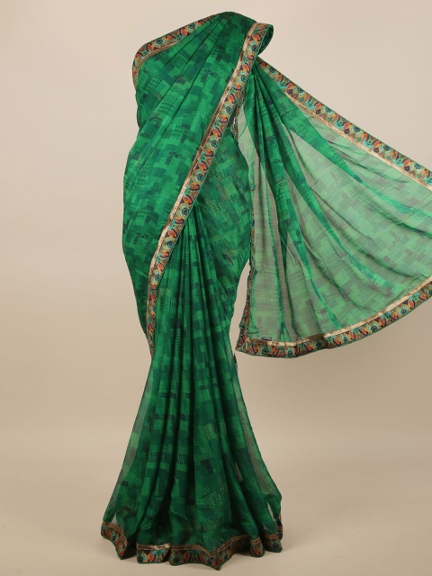 

Pothys Green & Red Printed Saree