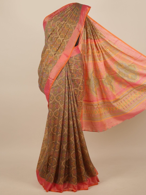 

Pothys Brown & Yellow Saree