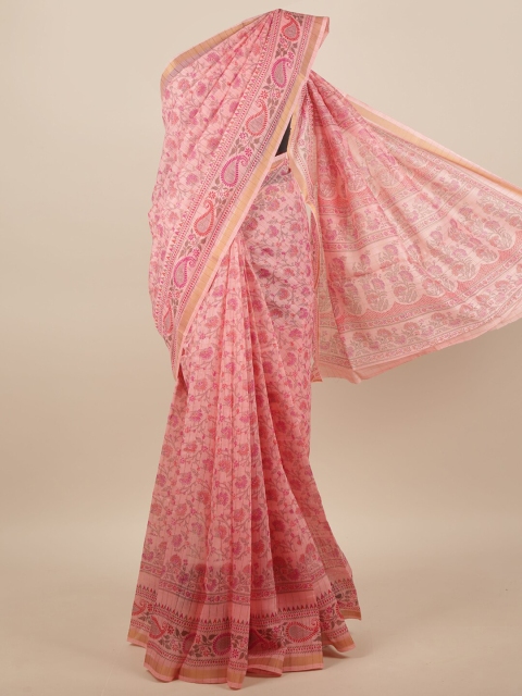 

Pothys Pink & Red Floral Saree