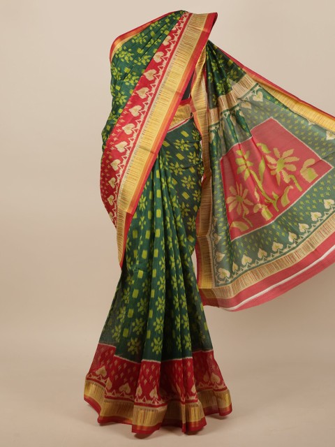 

Pothys Green & Red Saree