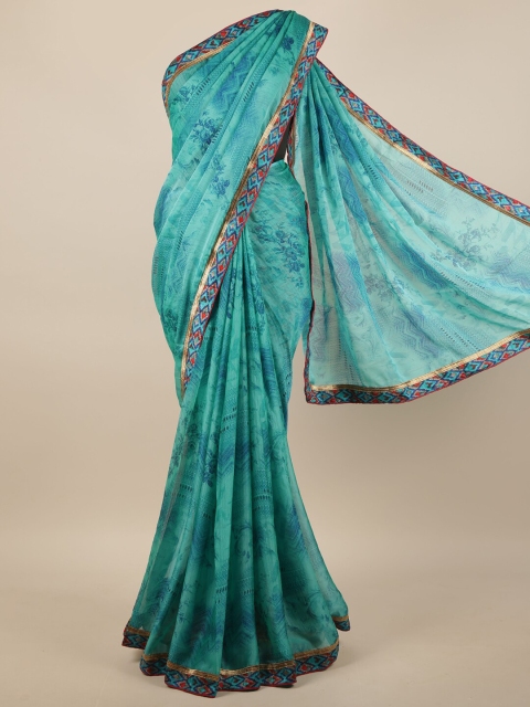 

Pothys Blue & Red Floral Saree