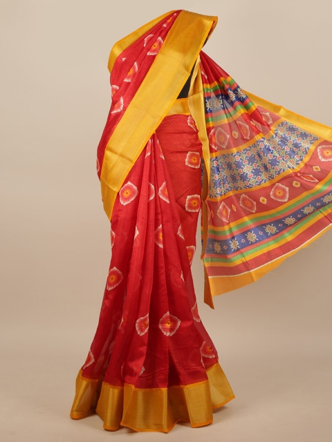 

Pothys Red & Yellow Saree