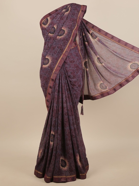 

Pothys Purple & Beige Ethnic Motifs Saree