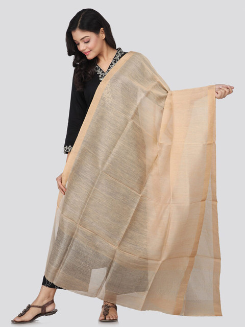 

PinkLoom Beige Linen Dupatta