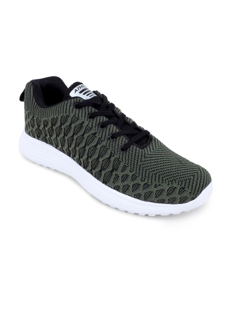 

Action Men Olive Green Mesh Running Shoes