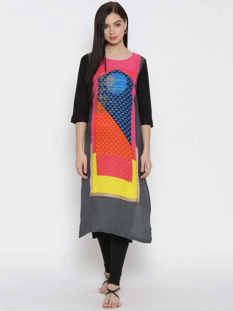 

W Multicoloured Printed Sustainable Kurta, Multi