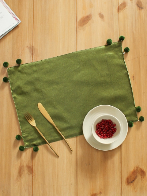 

House This Green Solid Table Place Mat