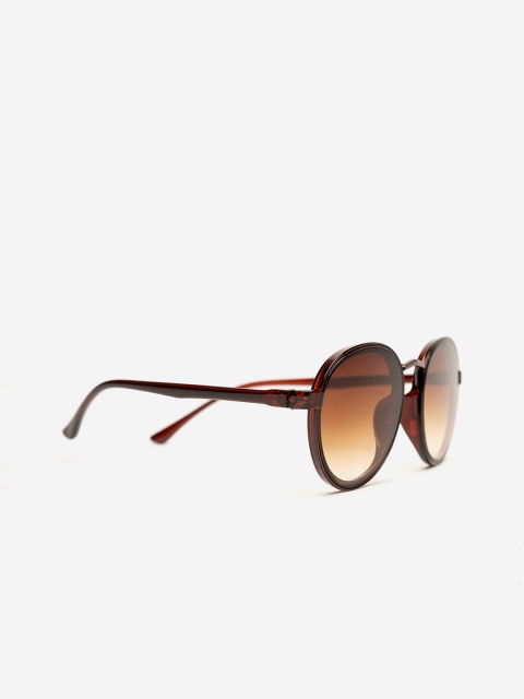 

FUZOKU Men Full Rim Brown Round Sunglasses FZKSS2020SG0245