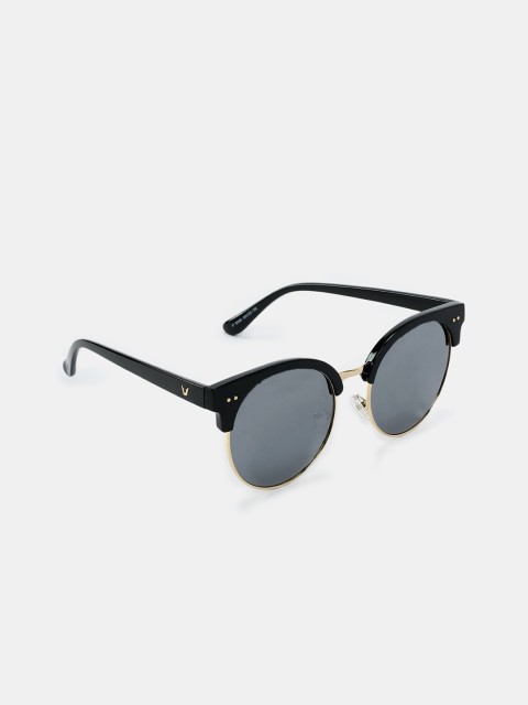 

FUZOKU Men Full Rim Black Round Sunglasses FZKSS2020SG0180