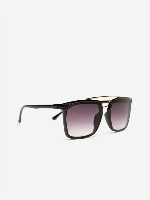 

FUZOKU Men Black Full-Rim Square Sunglasses