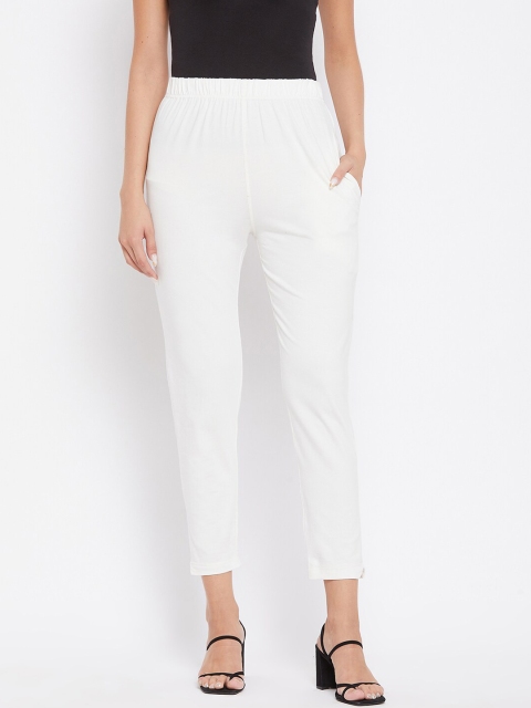 

Clora Creation Women White Solid Skinny Fit Ankle-Length Leggings