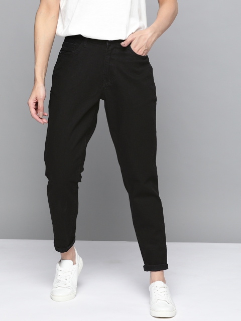 

Mast & Harbour Women Black Mom Fit Stretchable Jeans