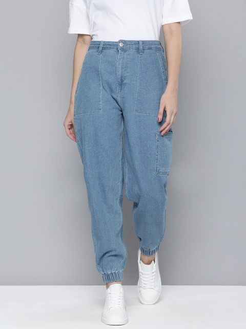 

Mast & Harbour Women Blue High-Rise Relaxed Fit Stretchable Jeans