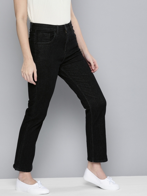 

Mast & Harbour Women Black Straight Fit Mid Rise Stretchable Jeans