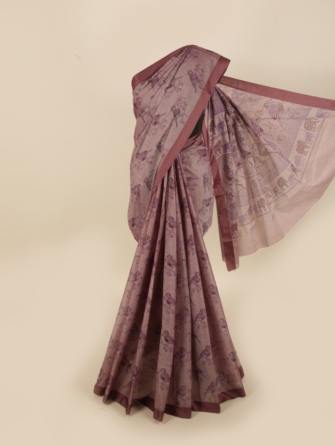 

Pothys Brown & Purple Pure Cotton Saree