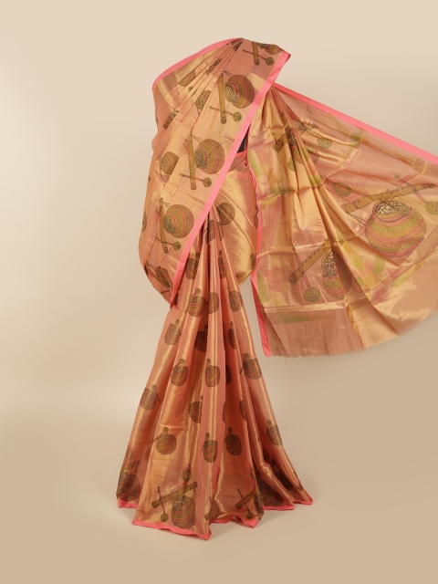 

Pothys Rust & Green Pure Cotton Saree