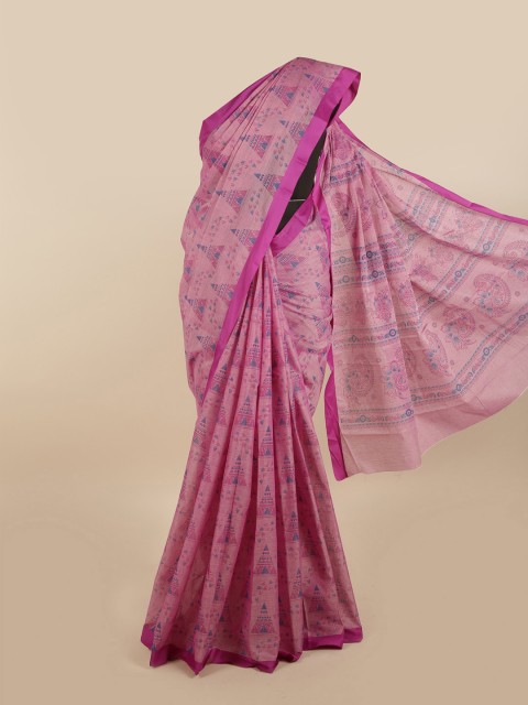 

Pothys Magenta & Pink Ethnic Motifs Pure Cotton Saree