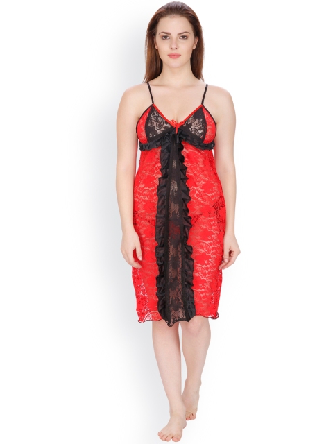 

Secret Wish Black & Red Lace Baby-Doll BD-E39-323