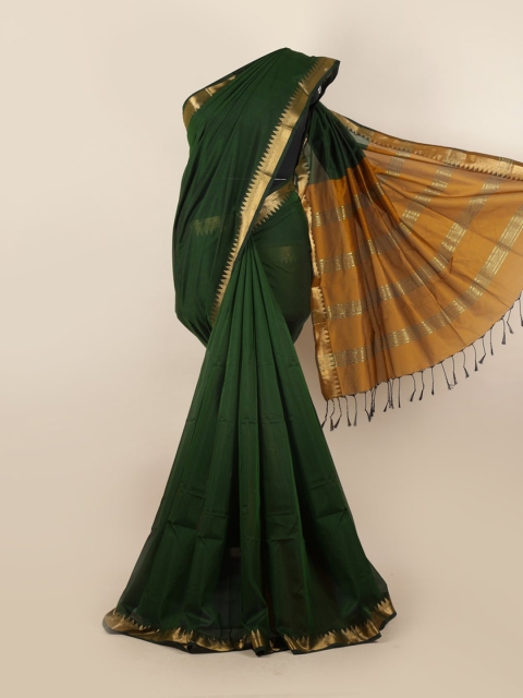 

Pothys Grey & Gold-Toned Zari Silk Cotton Saree