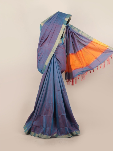 

Pothys Mustard & Green Zari Silk Blend Saree