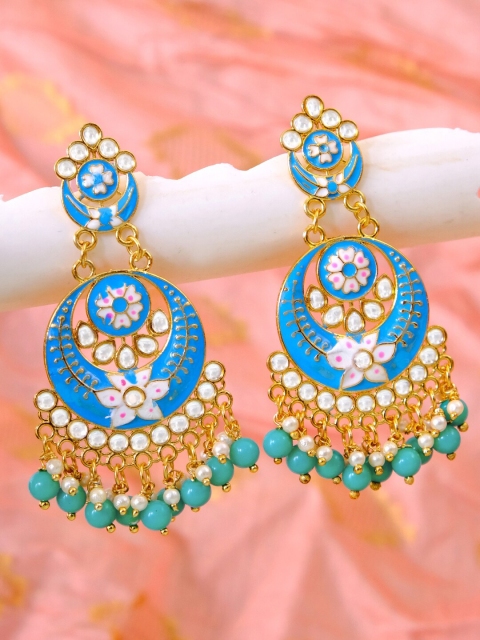 

Crunchy Fashion Blue Contemporary Chandbalis Earrings