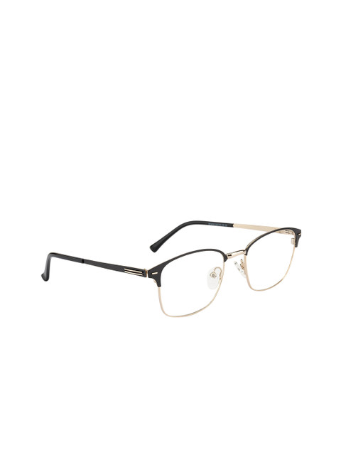 

Ted Smith Unisex Black & Gold-Toned Full Rim Rectangle Frames
