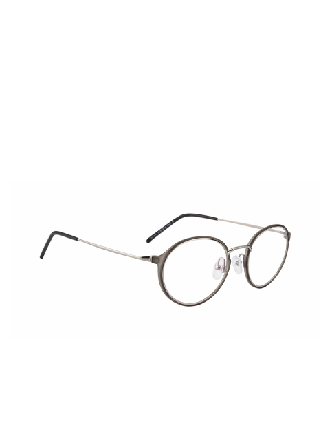 

Ted Smith Unisex Black & Silver-Toned Full Rim Round Frames