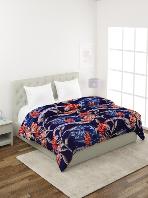 

A Homes Grace Purple & Red Floral Microfiber Mild Winter 400 GSM Double Bed Quilt