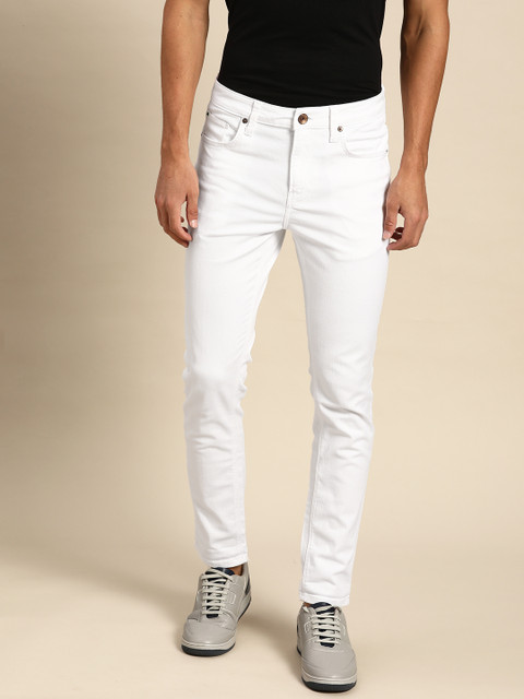 

United Colors of Benetton Men White Skinny Fit Stretchable Jeans