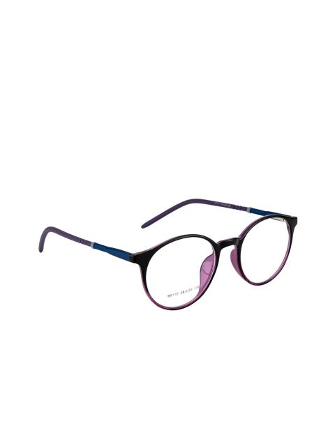 

Gold Berg Unisex Purple & Black Full Rim Round Frames