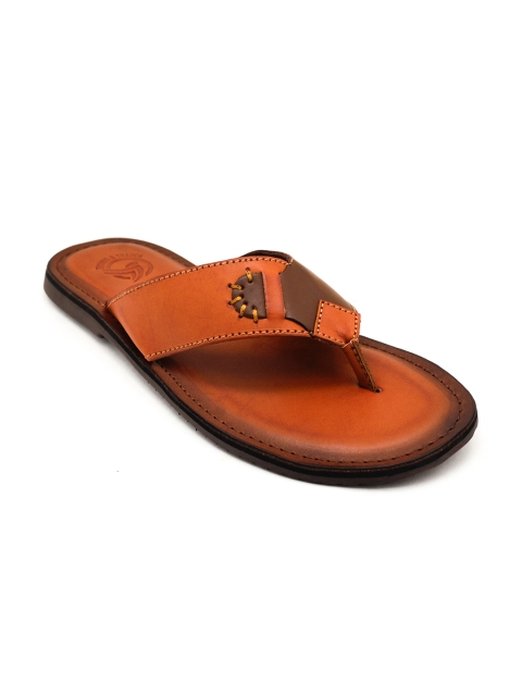 

TRENDS & TRADES Men Tan & Brown Colourblocked Comfort Sandals