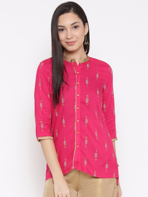 

W Women Pink Printed Shirt