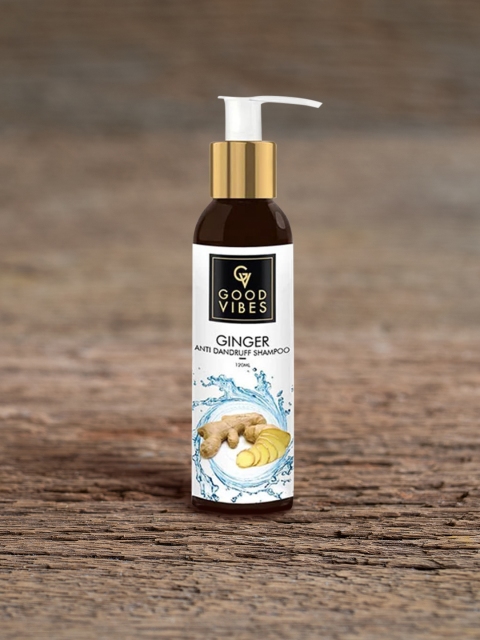 

Good Vibes Unisex Ginger Anti Dandruff Shampoo 120 ml, Transparent