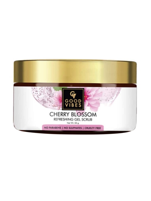 

Good Vibes Unisex Cherry Blossom Refreshing Gel Scrub 50 gm, Transparent