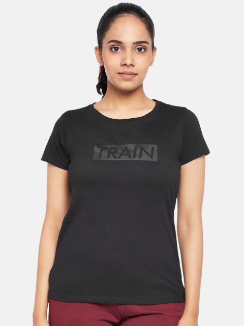 

Ajile by Pantaloons Women Black Regular Top