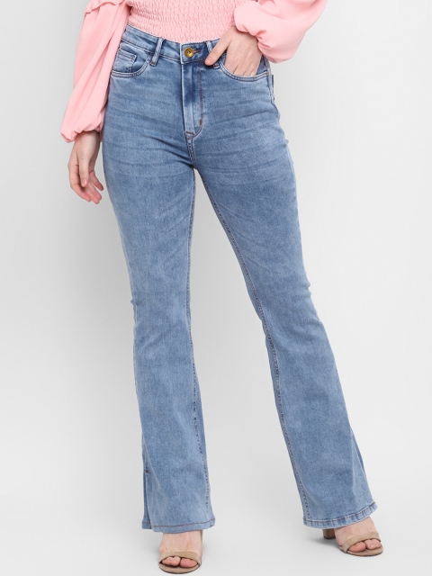 

FOSH Women Blue Bootcut High-Rise Light Fade Stretchable Jeans