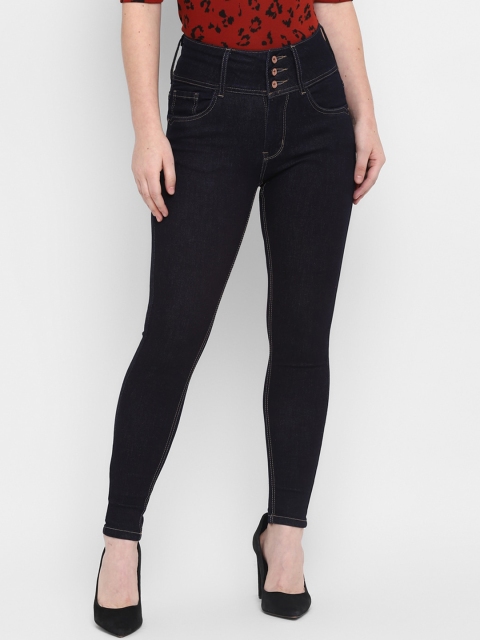 

FOSH Women Navy Blue Skinny Fit High-Rise Jeans