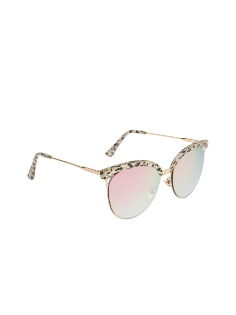 

Gold Berg Women Pink Lens & Brown Cateye Sunglasses - GBL-1604_C4-Pink