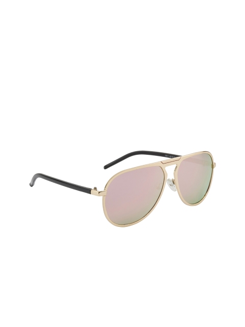 

Gold Berg Unisex Pink Lens & Gold-Toned Full Rim Aviator Sunglasses GBL-1811_GLD/PINK-Pink