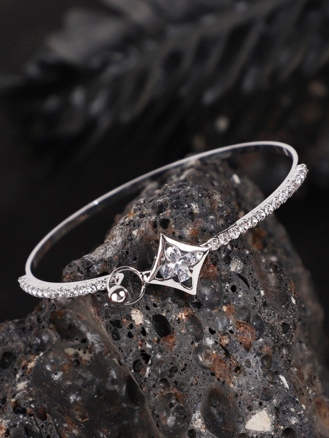 

ANIKAS CREATION Women Silver-Plated Brass Bangle-Style Bracelet