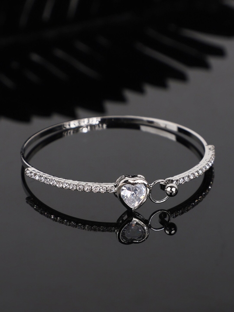 

ANIKAS CREATION Women Silver-Plated Brass Handcrafted Bangle-Style Bracelet