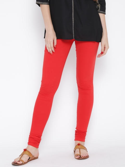 

W Red Churidar Leggings