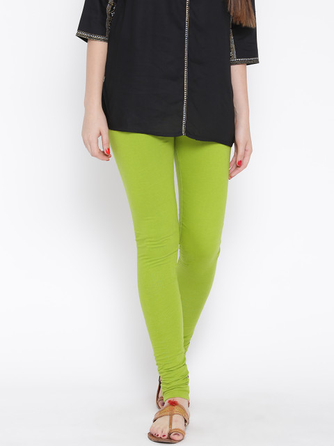 

W Lime Green Churidar Leggings