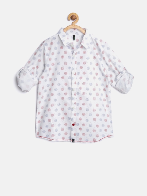 

United Colors of Benetton Boys White Printed Shirt