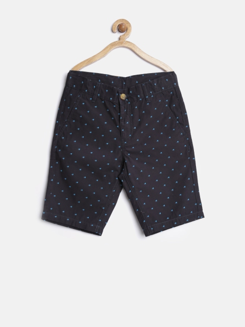 

United Colors of Benetton Boys Black Printed Shorts