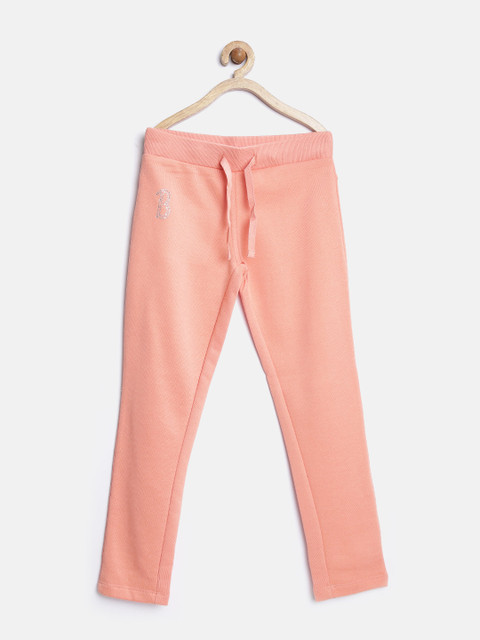 

United Colors of Benetton Girls Peach-Coloured Track Pants
