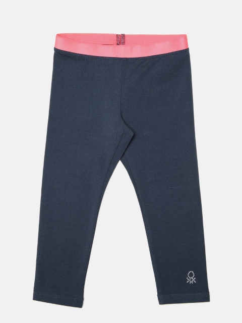 

United Colors of Benetton Girls Navy Leggings, Navy blue