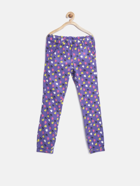 

United Colors of Benetton Girls Purple Printed Trousers